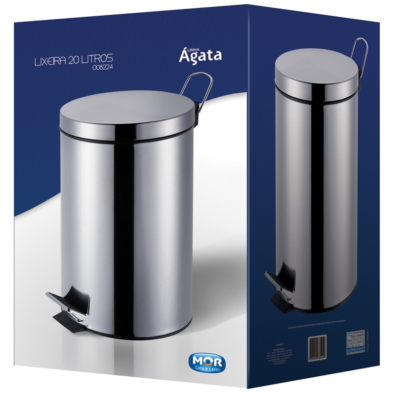 LIXEIRA INOX AGATA 20L LIXEIRA INOX AGATA 20L