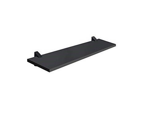 PRATELEIRA 20X80CM PRETA COM SUPORTES 10KG